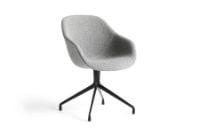 Billede af HAY AAC121 About a Chair Spisebordsstol Polstret SH: 47,5 cm - Black Powder Coated Aluminium/Flamiber Grey C8