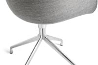 Billede af HAY AAC121 About a Chair Spisebordsstol Polstret SH: 47,5 cm - Polished Aluminium/Remix 133