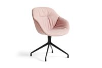 Billede af HAY AAC121 Soft About a Chair Spisebordsstol Polstret SH: 47,5 cm - Black Powder Coated Aluminium/Linara 415
