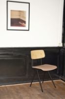 Billede af HAY Result Chair SH: 46 cm - Black Base/ Laquered Oak/Canvas 356