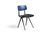 Billede af HAY Result Chair SH: 46 cm - Black base/Dark Blue Oak/796 Steelcut Trio