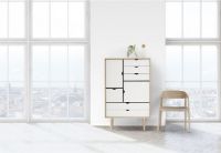 Billede af Andersen Furniture S5 132x83 cm - Sæbebehandelt Eg/Hvide fronter