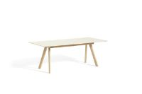 Billede af HAY CPH 30 Extendable Table 200/400x90x74 cm - Lacquered Solid Oak/Off White Linoleum