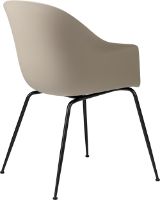 Billede af GUBI Bat Dining Chair Conic Base - Black matt base/New beige
