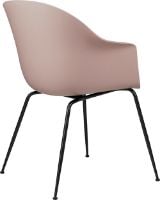 Billede af GUBI Bat Dining Chair Conic Base - Black matt base/Sweet pink