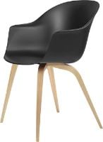 Billede af GUBI Bat Dining Chair Wood Base 45 cm - Oak/Black