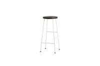 Billede af HAY Cornet bar stool High H: 75 cm - cream white/smoked solid oak