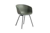 Billede af HAY AAC 26 About A Chair SH: 46 cm - Black Powder Coated Steel/Dusty Green