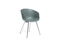 Billede af HAY AAC26 About a Chair Spisebordsstol m. Armlæn SH: 46 cm - Chromed Steel/Dusty Blue
