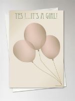 Billede af ViSSEVASSE Greeting Card 10,5x15 cm - Yes! It's A Girl OUTLET