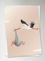 Billede af ViSSEVASSE Greeting Card 10,5x15 cm - The Stork Rose OUTLET