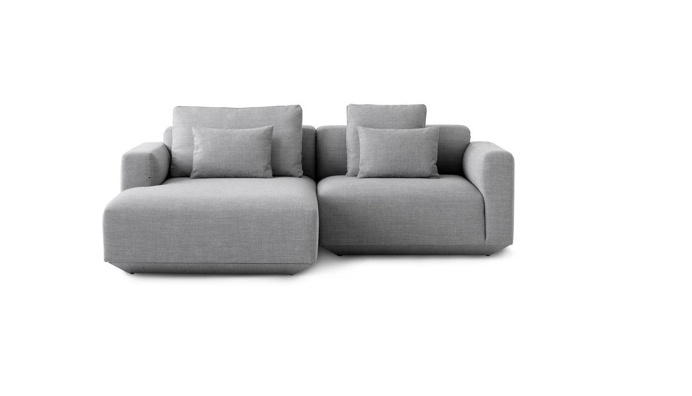 nyse stang foder &Tradition Develius 2 Pers. Sofa m. Chaiselong L: 220 cm - Fiord 151