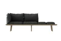 Billede af Umage Lounge Around 3-personers Sofa 43x233x75 cm - Mørk Eg Stel / Mørkegrå Polyester