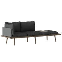 Billede af Umage Lounge Around 3-personers Sofa 43x233x75 cm - Mørk Eg Stel / Mørkegrå Polyester