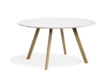 Billede af HAY CPH 25 Round Table Ø: 140 cm - Lacquered Solid Oak/White Laminate 
