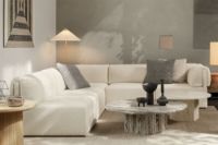 Billede af GUBI Wonder sofa module 95 x 95 cm corner - Stof Bel-Lino