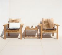 Billede af Cane-line Outdoor Amaze lounge stol, stabelbar - Teak