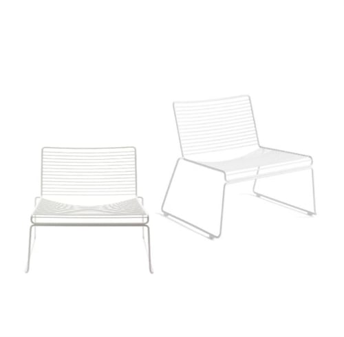 Billede af HAY Hee Lounge Chair 2 stk  SH: 37 cm - Hvid