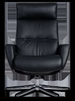 Billede af IMG Comfort Space 3400 Lænestol og skammel - Cashmere stof / sort understel.