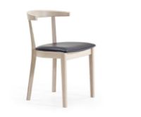 Billede af Skovby SM52EMO spisebordsstol kampagne eg hvidolie - Sort CC læder