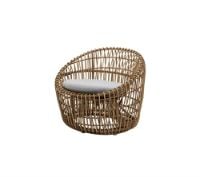 Billede af Cane-line Outdoor Nest Round stol SH: 40 cm - Natural/Grey