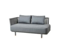 Billede af Cane-line Outdoor Moments 2-pers sofa højre modul - Grey