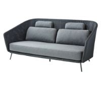Billede af Cane-line Outdoor Mega 2 Pers. Sofa inkl. SoftTouch Hyndesæt L: 203 cm - Graphite/Weave