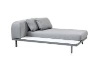 Billede af Cane-line Outdoor Spacer 2 Pers. Sofa L: 180 cm - Light Grey/White HI Core