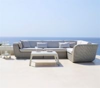 Billede af Cane-line Outdoor Savannah 2pers sofa højre modul - White Grey