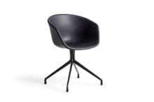 Billede af HAY AAC21 About a Chair Spisebordsstol Fuldpolstret SH: 46 cm - Black Powder Coated Aluminium/Sense Black