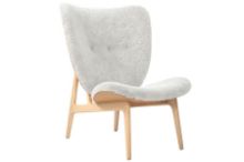 Billede af NORR11 Elephant Lounge Chair Sheepskin SH: 38 cm - Natural Oak/Sheepskin Off-White