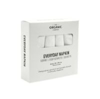 Billede af The Organic Company Everyday Napkin 4 stk 20x20 cm - Natural White OUTLET