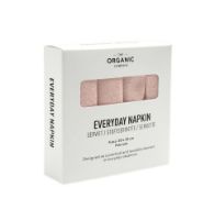 Billede af The Organic Company Everyday Napkin 4 Stk 20x20 cm - Pale Rose OUTLET