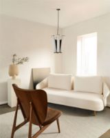 Billede af NORR11 Elephant Lounge Chair Leather SH: 38 cm - Natural Oak/Dunes Dark Brown 21001
