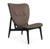 Billede af NORR11 Elephant Lounge Chair Leather SH: 38 cm - Black Oak/Dunes Dark Brown 21001
