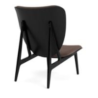 Billede af NORR11 Elephant Lounge Chair Leather SH: 38 cm - Black Oak/Dunes Dark Brown 21001