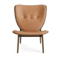 Billede af NORR11 Elephant Lounge Chair Leather SH: 38 cm - Light Smoked Oak/Dunes Camel 21004