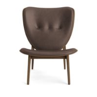 Billede af NORR11 Elephant Lounge Chair Leather SH: 38 cm - Light Smoked Oak/Dunes Dark Brown 21001