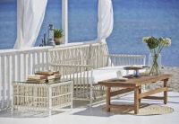 Billede af Sika-Design Caroline Exterior 3 Pers. Sofa inkl. Sædehynde L: 197 cm - Dove White/B450 Tempotest White