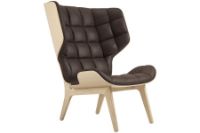 Billede af NORR11 Mammoth Chair Leather SH: 35,5 cm - Natural Oak/Dunes Dark Brown 21001