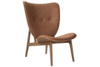 Billede af NORR11 Elephant Lounge Chair Leather SH: 38 cm - Light Smoked Oak/Dunes Rust 21002
