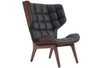 Billede af NORR11 Mammoth Chair Leather SH: 35,5 cm - Dark Smoked Oak/Dunes Anthracite 21003