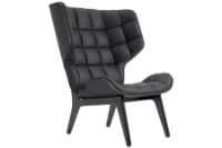 Billede af NORR11 Mammoth Chair Leather SH: 35,5 cm - Black Oak/Dunes Anthracite 21003