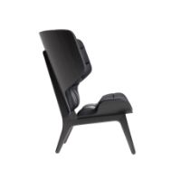 Billede af NORR11 Mammoth Chair Leather SH: 35,5 cm - Black Oak/Dunes Anthracite 21003