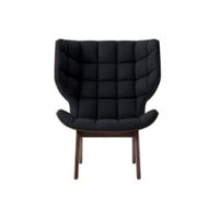 Billede af NORR11 Mammoth Chair Velvet SH: 35,5 cm  - Dark Smoked Oak/Velvet Midnight Blue 1678