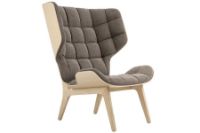 Billede af NORR11 Mammoth Chair Velvet SH: 35,5 cm - Natural Oak/Velvet Taupe 710
