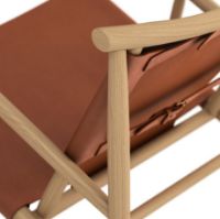 Billede af NORR11 Samurai Chair H: 75 cm - Natural Oak/Harness Leather Cognac 97147