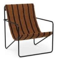 Billede af Ferm Living Desert Lounge Chair 63x77,5 cm - Black/Stripes OUTLET