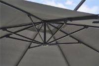 Billede af Cane-line Outdoor Hyde Luxe Tilt Parasol 300x300 cm - Light Grey