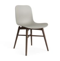 Billede af NORR11 Langue Chair Wood SH: 46 cm - Dark Smoked Beech/Flint Grey